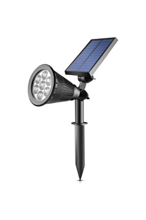 7w Led Solar Kazıklı Çim Armatür Cata Güneş Enerjili Çim Lambası Bahçe Aydınlatma Yeşil Led Işık