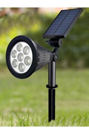 7w Led Solar Kazıklı Çim Armatür Cata Güneş Enerjili Çim Lambası Bahçe Aydınlatma Yeşil Led Işık