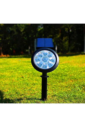 18w Led Solar Kazıklı Çim Armatür Cata Güneş Enerjili Çim Lambası Bahçe Aydınlatma 6500K Beyaz Işık
