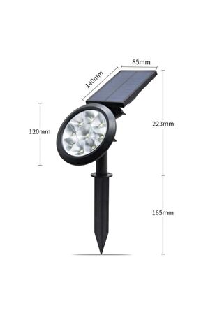 18w Led Solar Kazıklı Çim Armatür Cata Güneş Enerjili Yeşil Led Işık Çim Lambası Bahçe Aydınlatma