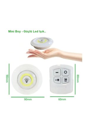 3lü Kumandalı Kabin Led Set Gece Lambası Mutfak Tezgah Altı Dolap İçi Kabin Altı Banyo Aydınlatması