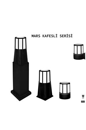 Mars Kafesli Sensörlü Aplik Bahçe Lambası Zita Bahçe Aydınlatması 19 Cm Tavan Aplik 220v Ip54