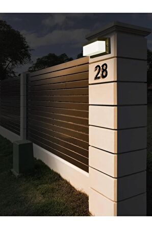 Bahçe Aydınlatması Led Işık 25cm E27 Duylu Zita Ultra Şapkalı Bahçe Duvar Aplik Su Geçirmez