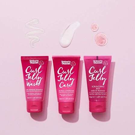 Umberto Giannini Curl Jelly Jöle, Krem, Şampuan 3'lü Başlangıç Seyahat Kiti (3X50ML)