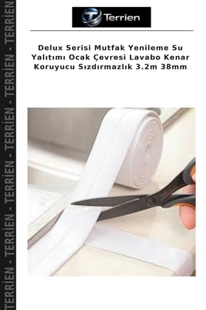 Delux Serisi Mutfak Yenileme Su Yalıtımı Ocak Çevresi Lavabo Kenar Koruyucu Sızdırmazlık 3.2m 38mm