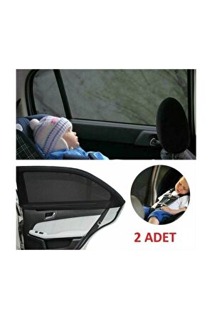 Citroen C3 (2002-2009) Uyumlu 2 Adet Oto Yan Cam Güneşliği, Arka Cam Güneşliği/Perde