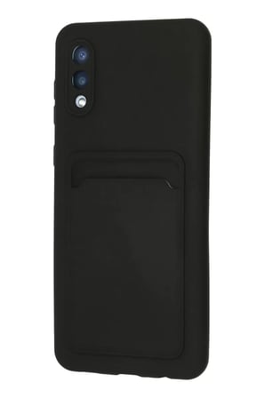 Newface Samsung Galaxy A02 Kılıf Kelvin Kartvizitli Silikon - Siyah