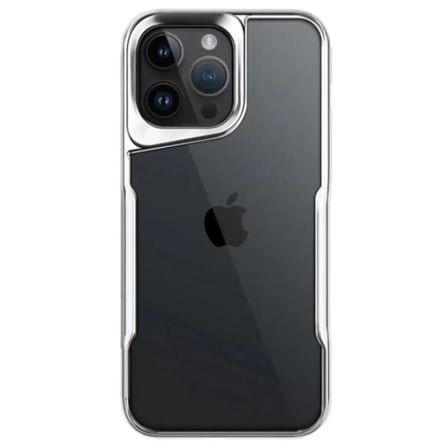Newface iPhone 15 Pro Max Kılıf Boyi Silikon Kapak - Gümüş