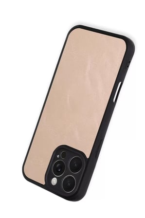 Newface Apple iPhone 16 Pro Max Kılıf Aras Deri Kapak - Pudra