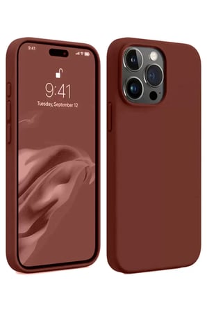 Newface Apple iPhone 15 Pro Max Kılıf First Silikon - Bordo