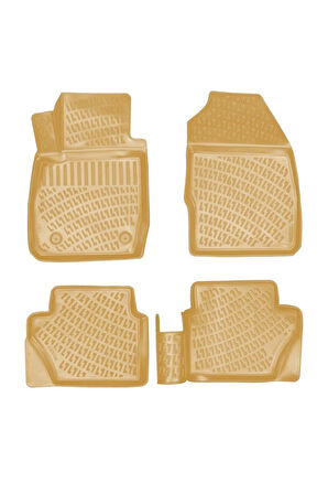 Ford Fiesta 2011 Araca Özel Tasarım 3D Havuzlu Bej Paspas