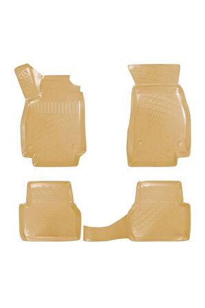 Audi A6 C8 2022 Araca Özel Tasarım 3D Havuzlu Bej Paspas