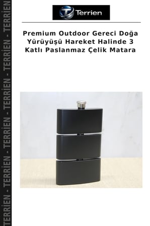 Premium Outdoor Gereci Doğa Yürüyüşü Hareket Halinde 3 Katlı Paslanmaz Çelik Matara
