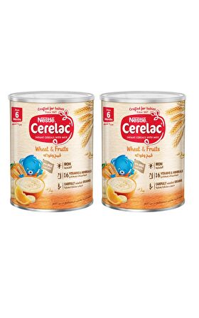 Nestle Cerelac Wheat And Fruits Buğday Ve Meyve 400 Gr X2 Adet