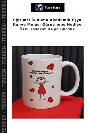 Eğitimci Sunumu Akademik Eşya Kahve Molası Öğretmene Hediye Özel Tasarım Kupa Bardak