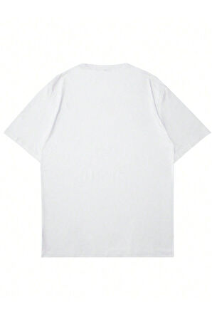 Unisex Kalp Baskılı Oversize T-Shirt