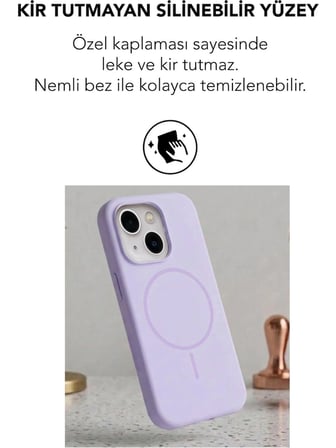 Apple iPhone 13 Uyumlu Magsafe Lansman Silikon Kılıf