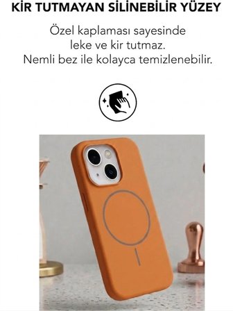 Apple iPhone 13 Uyumlu Magsafe Lansman Silikon Kılıf