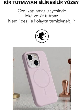 Apple iPhone 14 Uyumlu Magsafe Lansman Silikon Kılıf