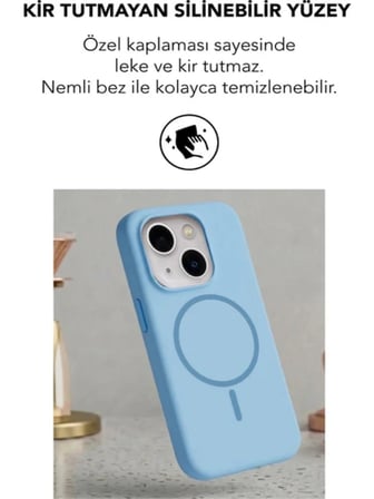 Apple iPhone 14 Uyumlu Magsafe Lansman Silikon Kılıf