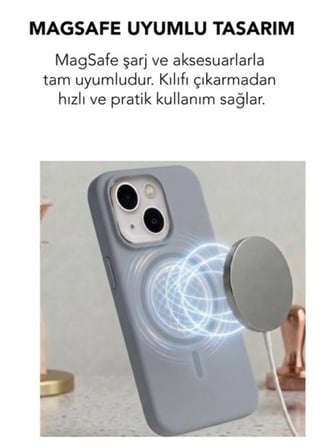 Apple iPhone 14 Uyumlu Magsafe Lansman Silikon Kılıf