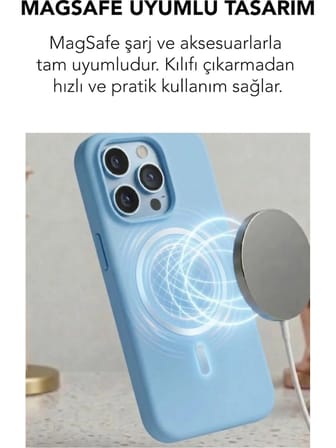 Apple iPhone 14 Pro Uyumlu Magsafe Lansman Silikon Kılıf