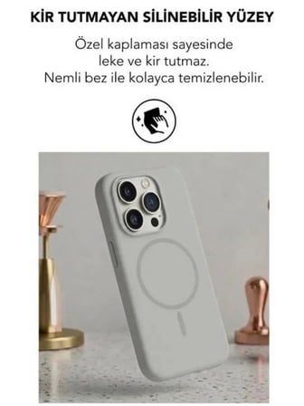Apple iPhone 14 Pro Max Uyumlu Magsafe Lansman Silikon Kılıf