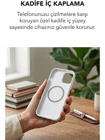 Apple iPhone 15 Uyumlu Magsafe Lansman Silikon Kılıf