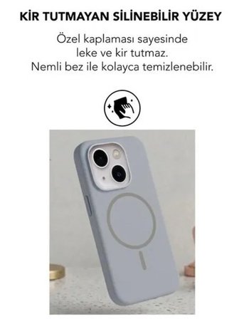 Apple iPhone 15 Uyumlu Magsafe Lansman Silikon Kılıf