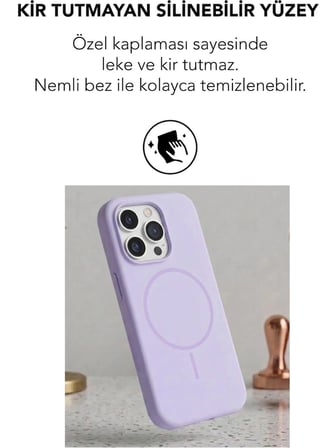 Apple iPhone 15 Pro Max Uyumlu Magsafe Lansman Silikon Kılıf