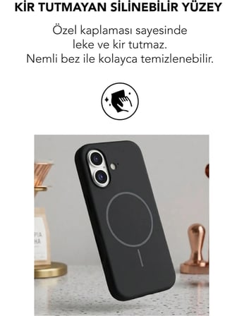 Apple iPhone 16 Uyumlu Magsafe Lansman Silikon Kılıf