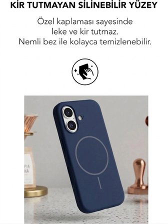 Apple iPhone 16 Uyumlu Magsafe Lansman Silikon Kılıf