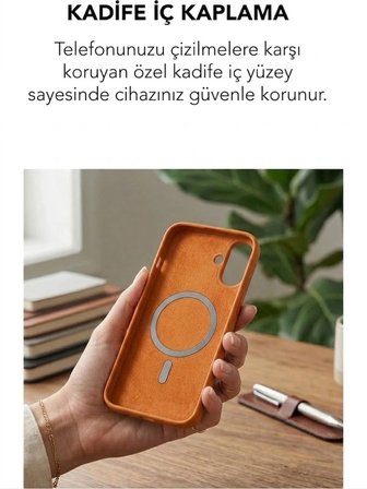 Apple iPhone 16 Uyumlu Magsafe Lansman Silikon Kılıf