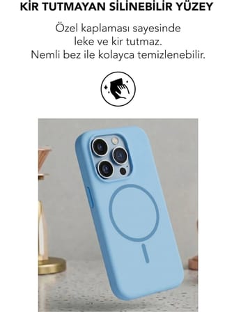Apple iPhone 16 Pro Uyumlu Magsafe Lansman Silikon Kılıf