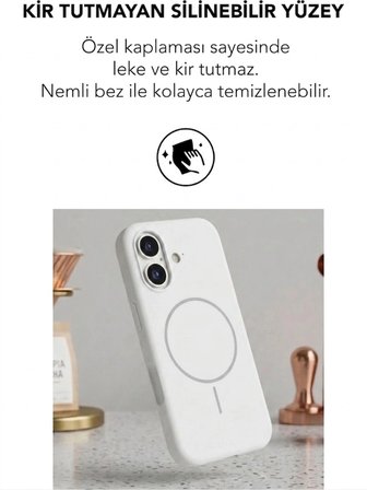 Apple iPhone 17 Uyumlu Magsafe Lansman Silikon Kılıf