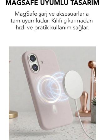Apple iPhone 17 Uyumlu Magsafe Lansman Silikon Kılıf