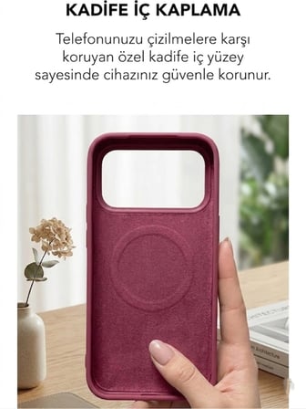 Apple iPhone 17 Pro Uyumlu Magsafe Lansman Silikon Kılıf