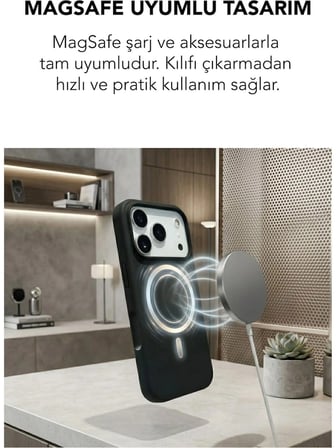 Apple iPhone 17 Pro Uyumlu Magsafe Lansman Silikon Kılıf