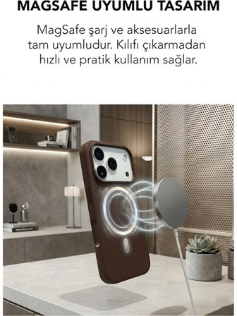 Apple iPhone 17 Pro Uyumlu Magsafe Lansman Silikon Kılıf
