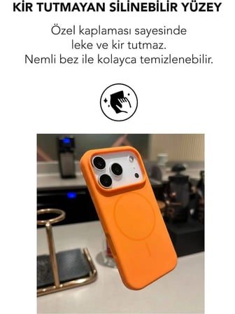 Apple iPhone 17 Pro Uyumlu Magsafe Lansman Silikon Kılıf