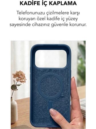 Apple iPhone 17 Pro Max Uyumlu Magsafe Lansman Silikon Kılıf