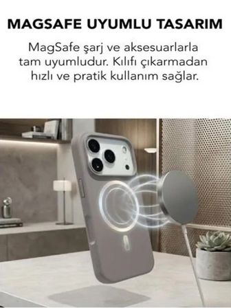 Apple iPhone 17 Pro Max Uyumlu Magsafe Lansman Silikon Kılıf