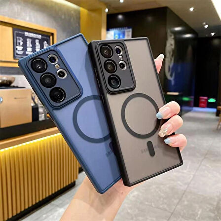 Samsung Galaxy A15 Uyumlu Magsafe Lens Korumalı Kılıf