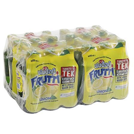 Uludağ Frutti Limon Aromalı Maden Suyu 200 Ml X 24 Adet