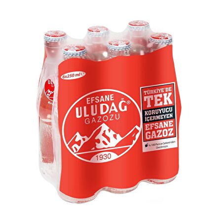 Uludağ Efsane Gazozu 250 Ml X 6 Adet