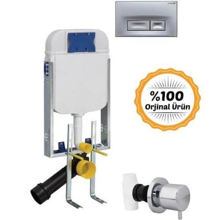Creavit GR5001 + Gömme Rezervuar - TP325 Asma Klozet 5li Set ULTİMA KAPAK