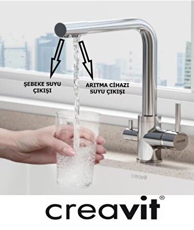 Creavit Su Arıtma Çıkışlı Mutfak Evye Bataryası Armatürü DW8700