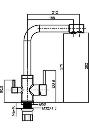 Creavit Su Arıtma Çıkışlı Mutfak Evye Bataryası Armatürü DW8700