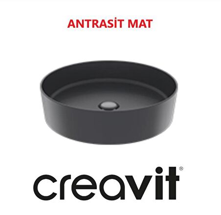 Creavit Loop 45 Cm Set Üstü Çanak Lavabo Antrasit Mat LP145