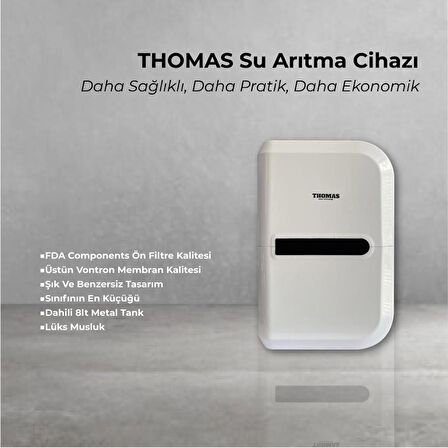 Thomas Su Arıtma Cihazı Beyaz Kasa - Dahili 8 Litre Metal Tank Ve Lüx Musluk 